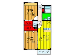 アネックス北中振の物件間取画像